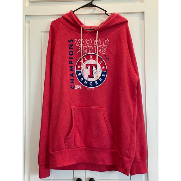Texas Rangers NWOT Red 2023 world series sweatshirt hoodie XL - Picture 1 of 9